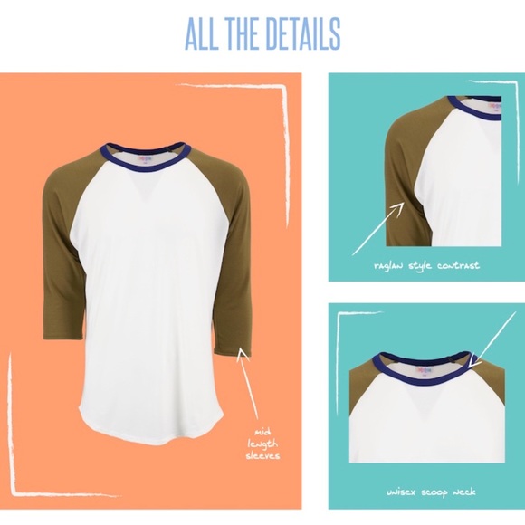 ♦️2/$30 unisex LuLaRoe Randy Baseball T - Picture 6 of 8